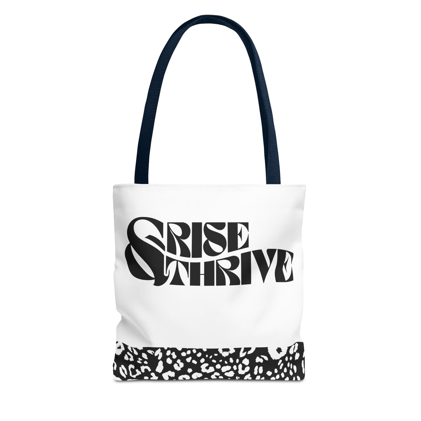 Rise & Thrive Tote Bag - Stylish Leopard Print