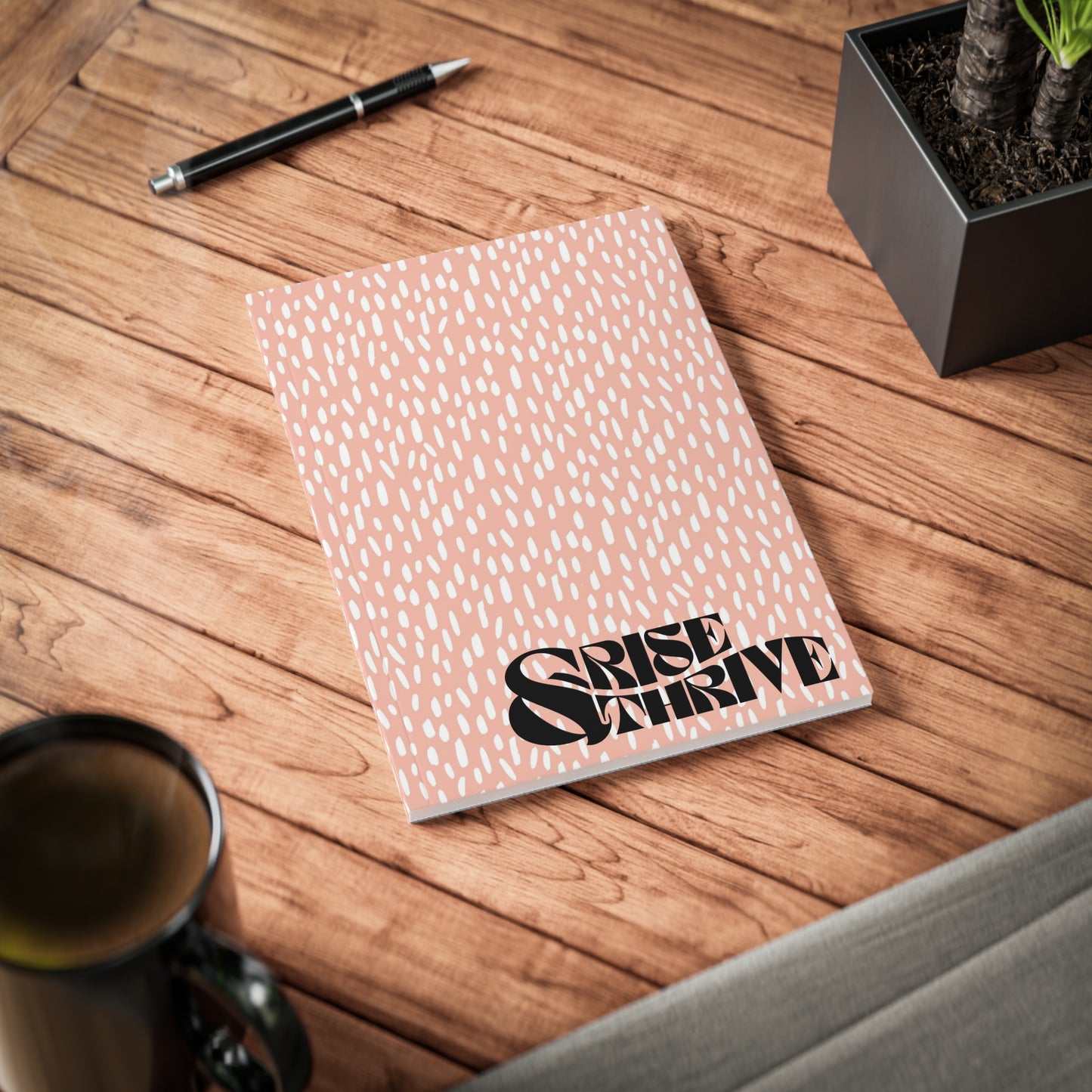 Rise & Thrive Softcover A5 Notebook - Inspirational Journal for Daily Goals