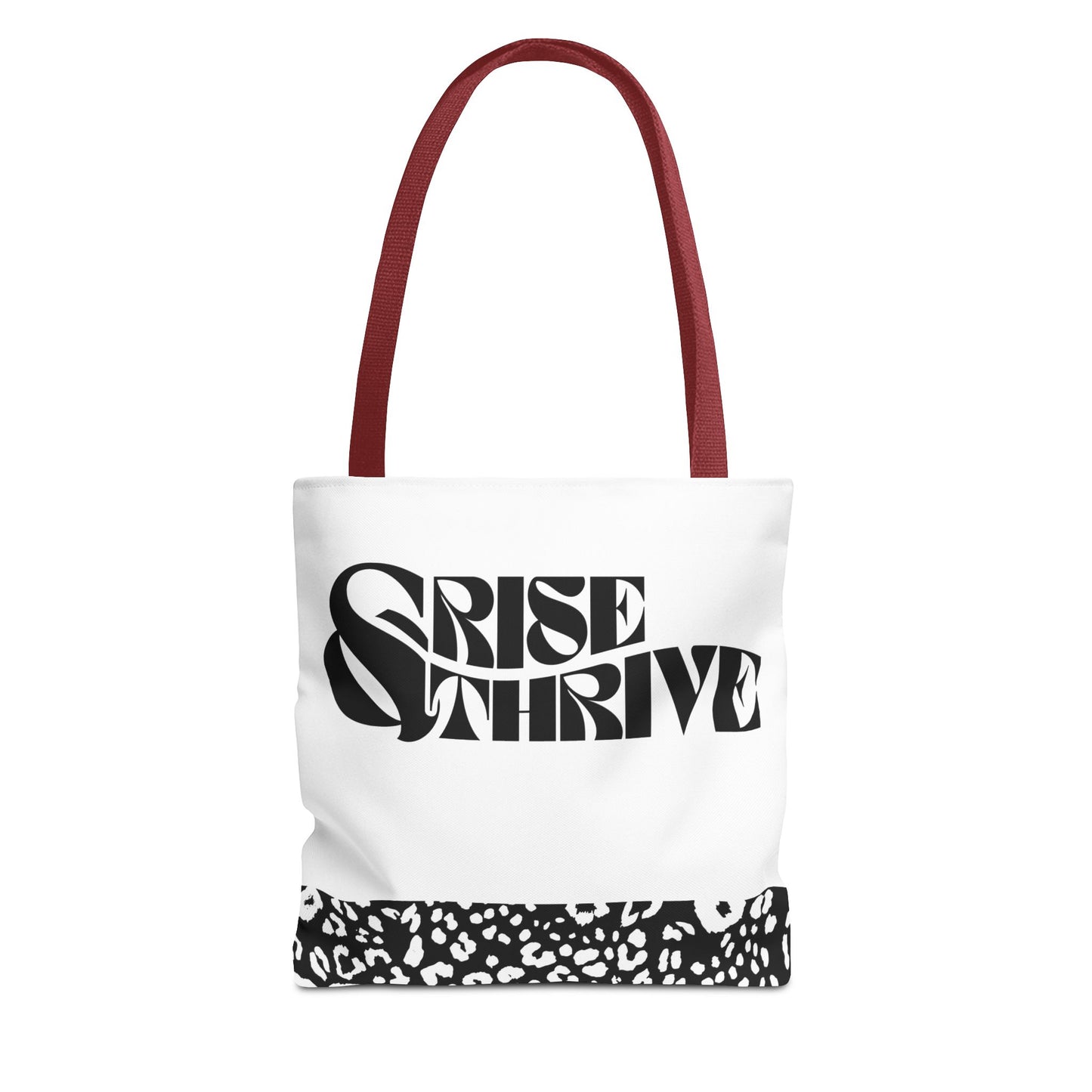 Rise & Thrive Tote Bag - Stylish Leopard Print